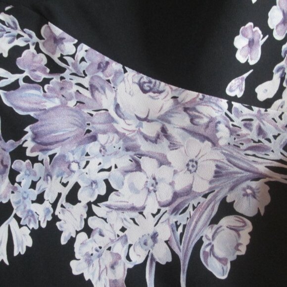 Rampage size 9 Long Black & lilac floral dress - Picture 3 of 3